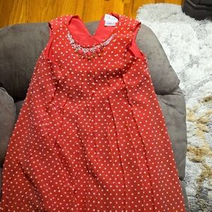 Us Angels Coral Dress with Jewel Embellishments